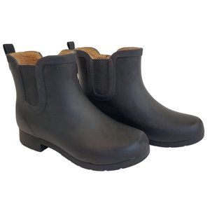 Chooka Size 7  Rain Boots Black Rubber Women's Ankle